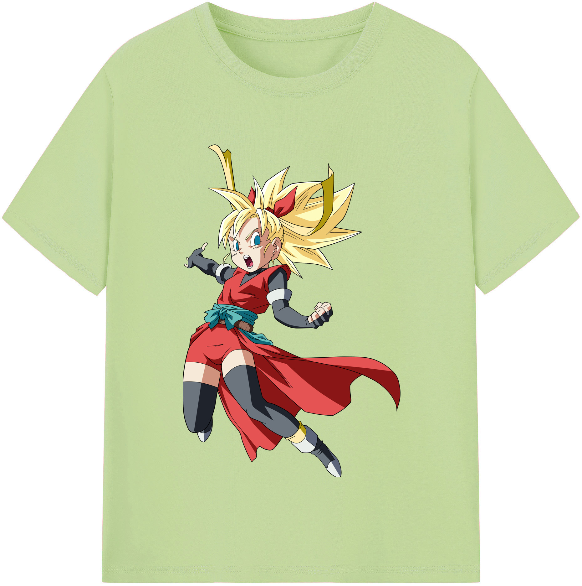 （画像用） ドラゴンボール カリフラ DRAGON BALL Caulifla 綿100％半袖Tシャツ（フロントプリント）